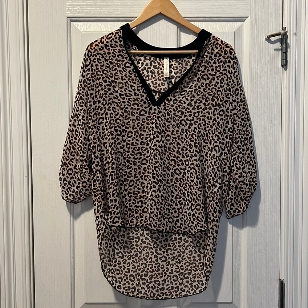 Boutique Leopard Print Top